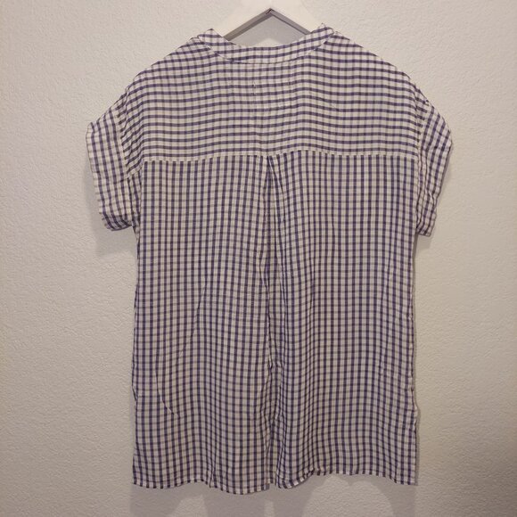 RAILS Blue & White Gingham Check Short Sleeve Button Down - Picture 9 of 10